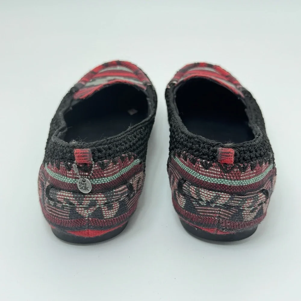 The Sak Slip On Loafer Crochet Driving Moccasins Crochet Multicolor Aztec US 8.5